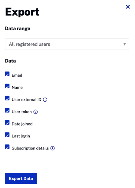 Elija los datos para incluir