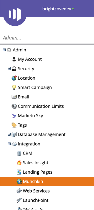 configuración de la cuenta de marketo