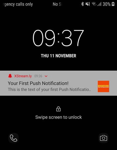 notificación android cerrado