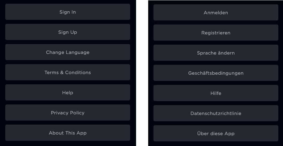 configuración inglés alemán